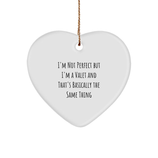 Collectible Valet Heart Ornament Christmas Gift for Neighbors - Image 1