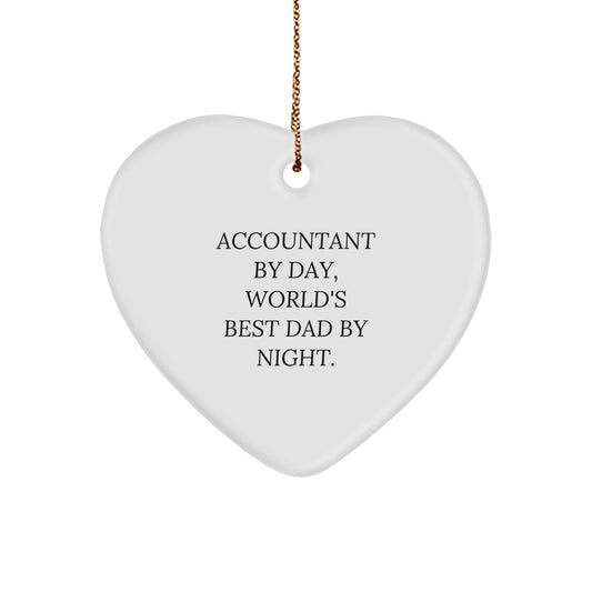 Novelty Accountant By Day, Best Dad Night Tree Ornament for Friends Gift - Image 1