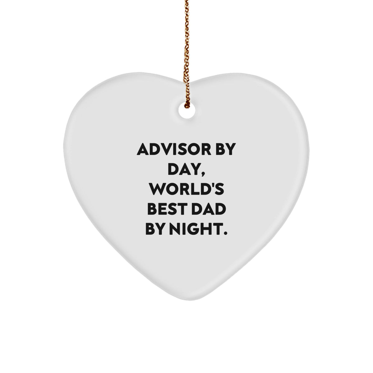 Christmas Gift for Her Advisor By Day, Best Dad By Night Ornament - Image 1