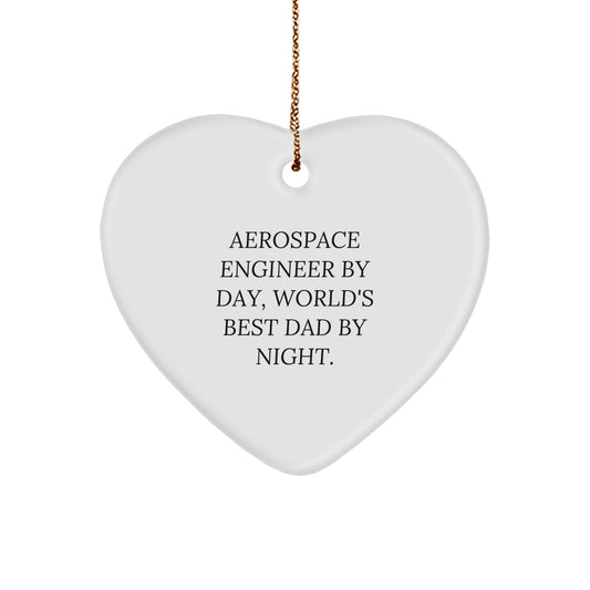 Aerospace Engineer Christmas Ornament Gift for Kids By Day, Best Dad - Image 1