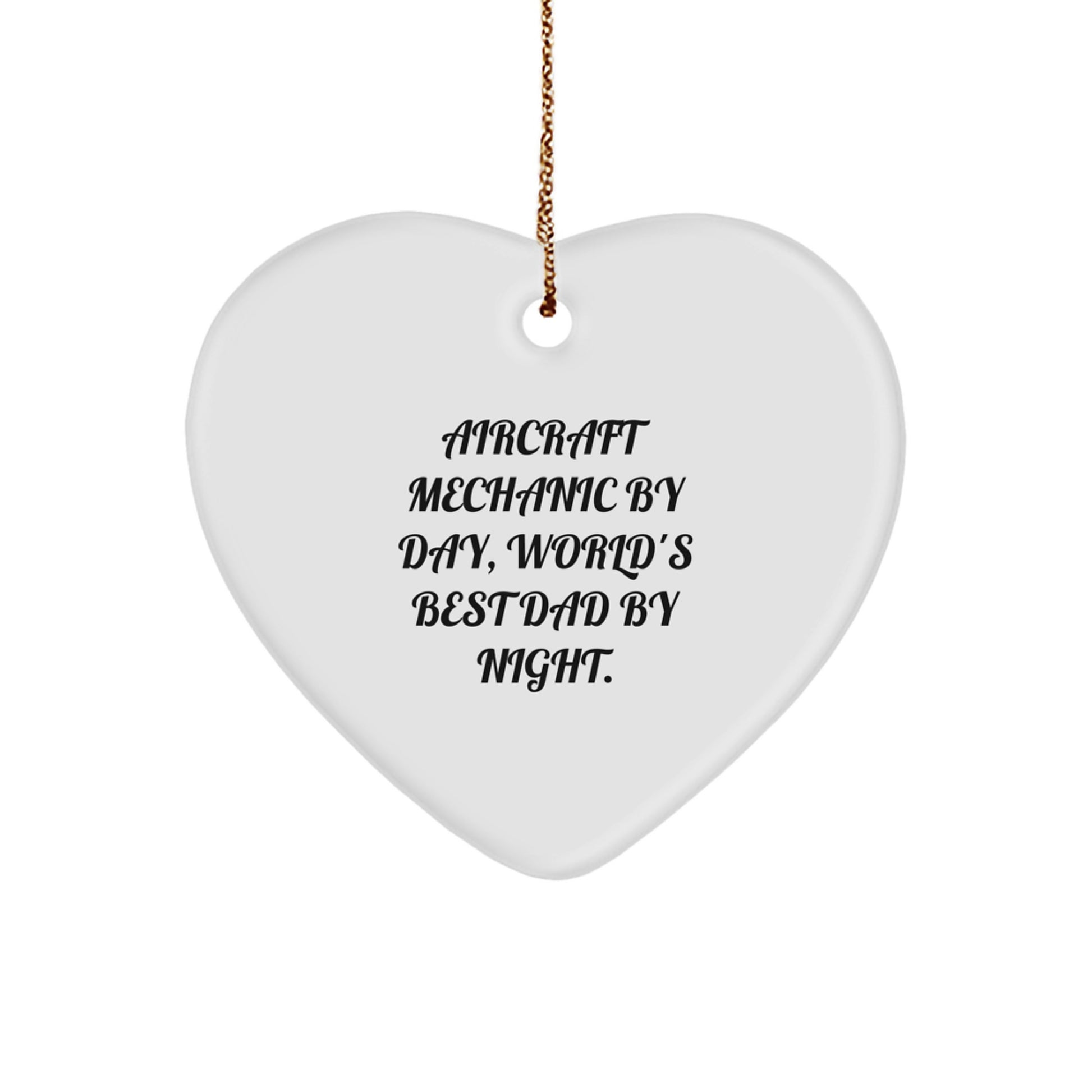 Aircraft Mechanic Heart Ornament Idea for Coworkers Christmas Gift - Image 1