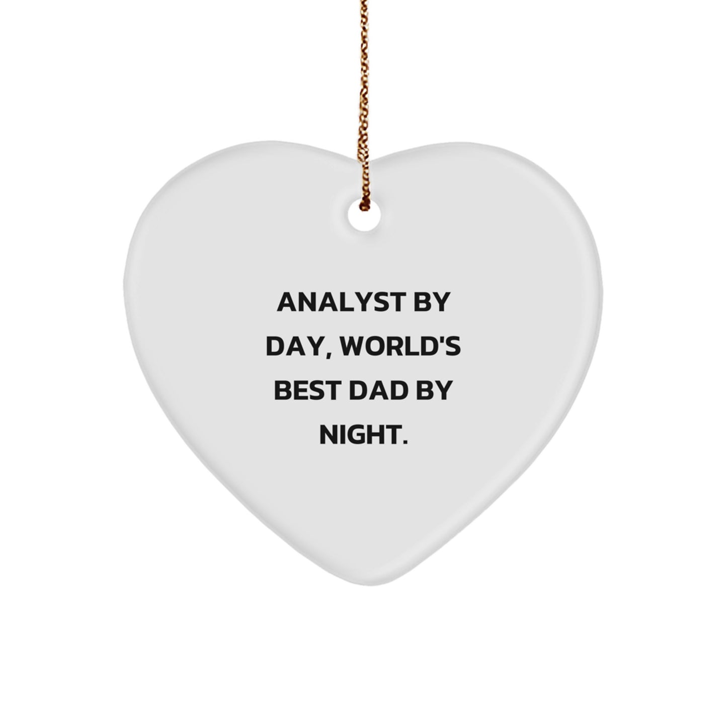Premium Analyst Heart Ornament Christmas Gift for Coworkers Idea - Image 1