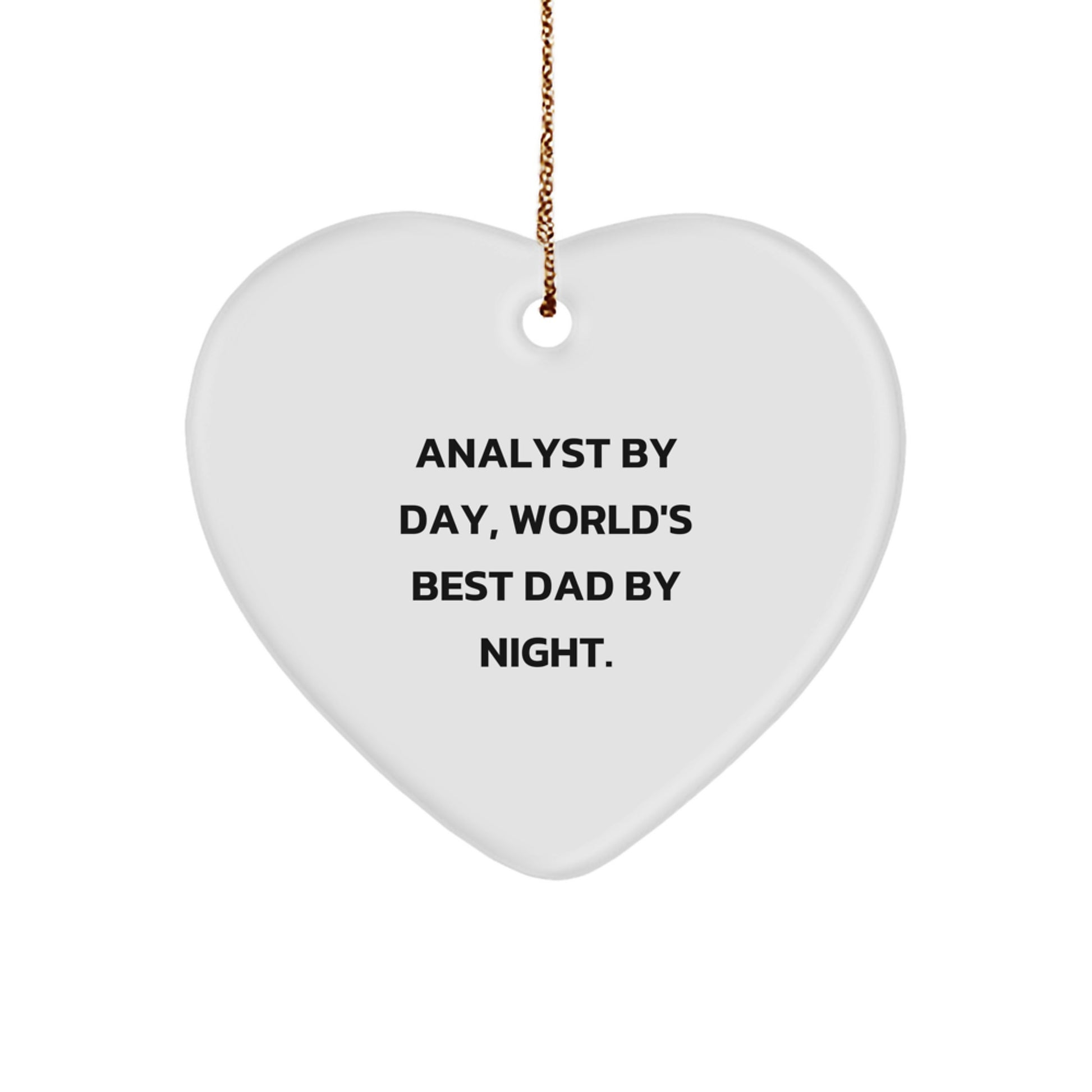 Premium Analyst Heart Ornament Christmas Gift for Coworkers Idea - Image 1