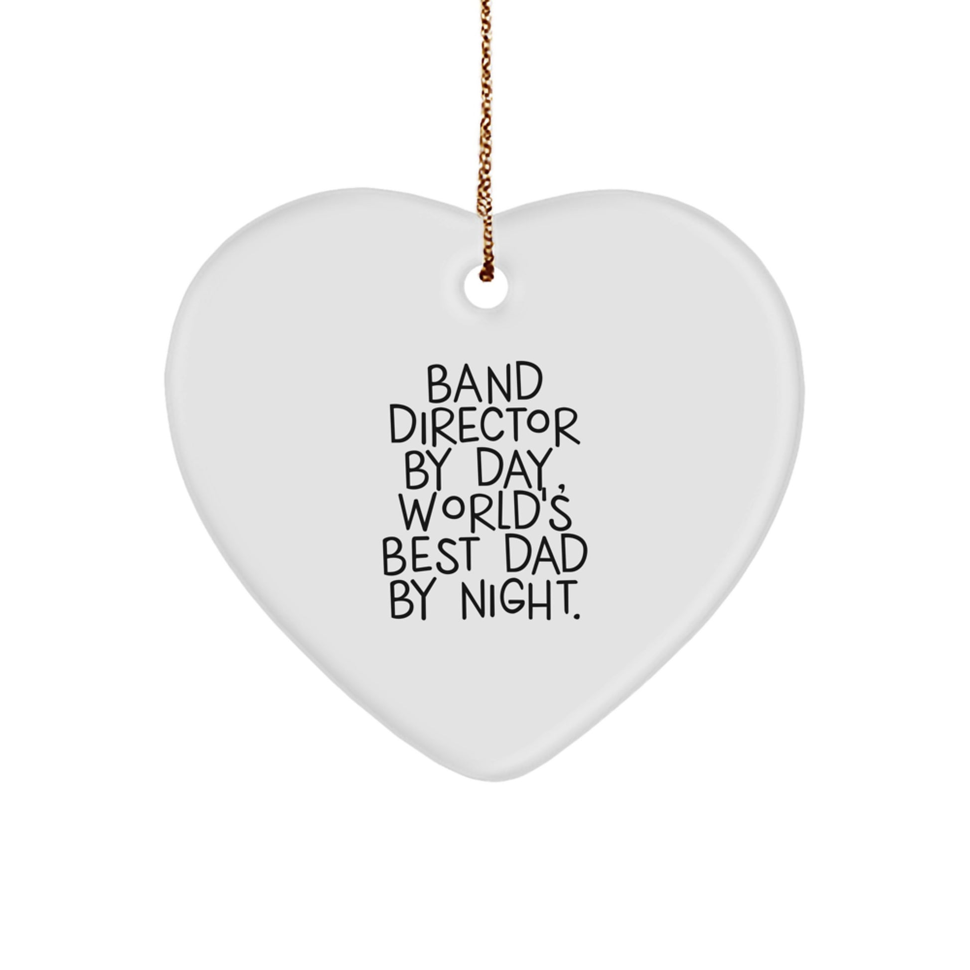 Band Director Durable Heart-Shaped Christmas Ornament for Him Gift - Image 1