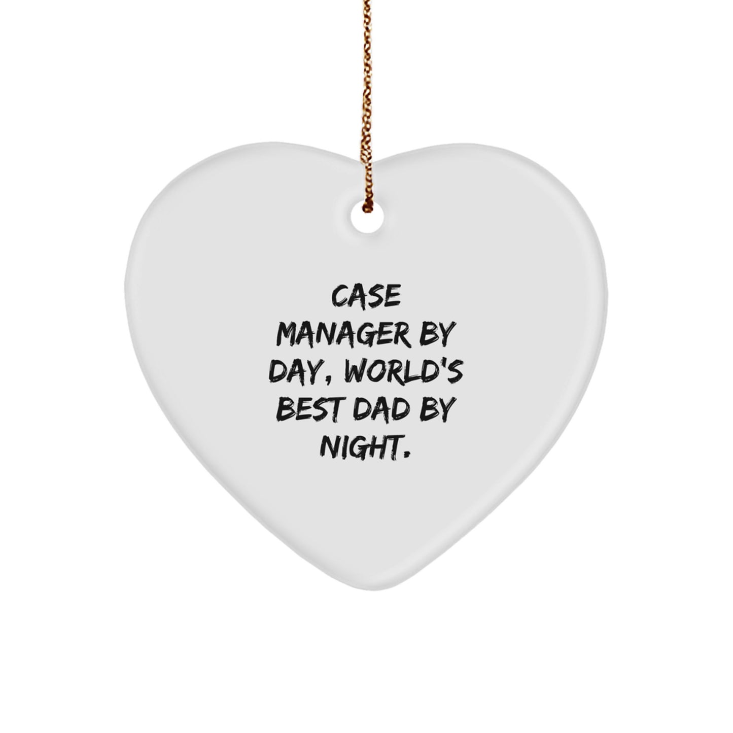 Christmas Gift for Her Case Manager Heart Ornament Present - Image 1