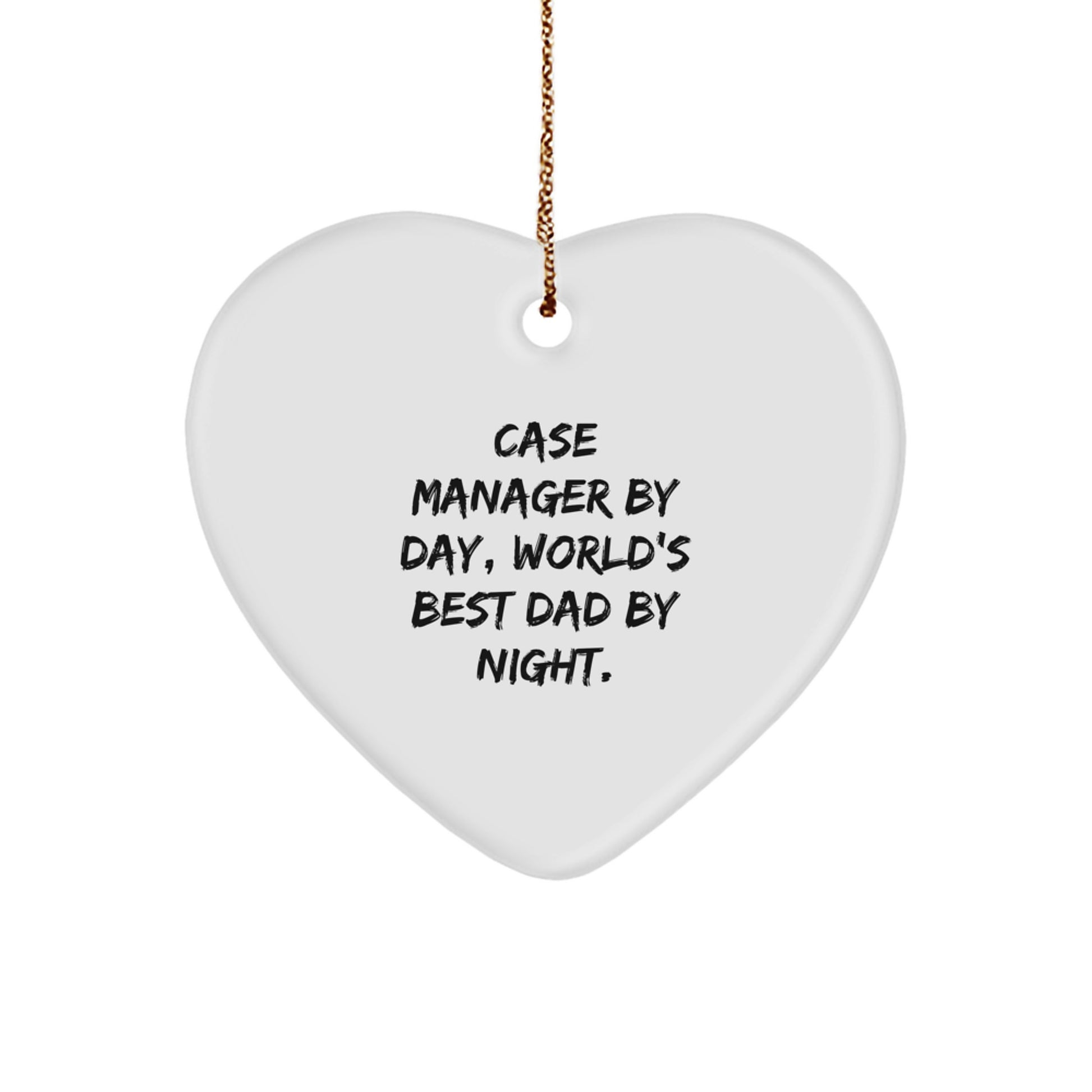 Christmas Gift for Her Case Manager Heart Ornament Present - Image 1