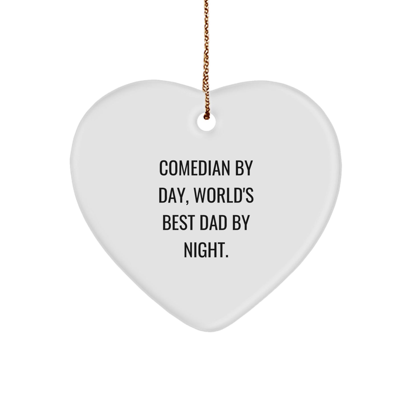 Comedian Heart Ornament Idea for Coworkers Christmas Holiday Gift - Image 1