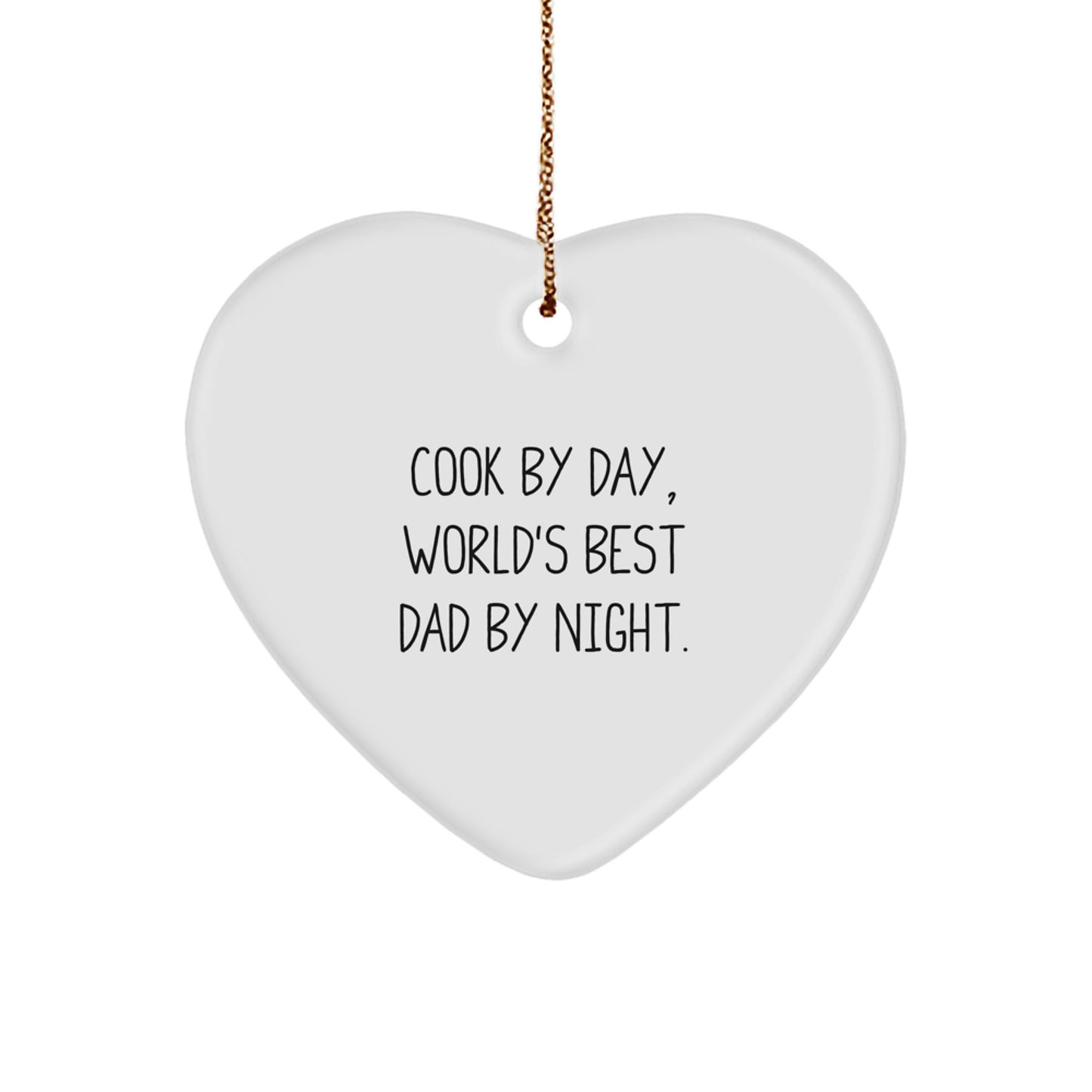 Dad Cook Keepsake Christmas Ornament for Him Gift Brightly Printed - Image 1