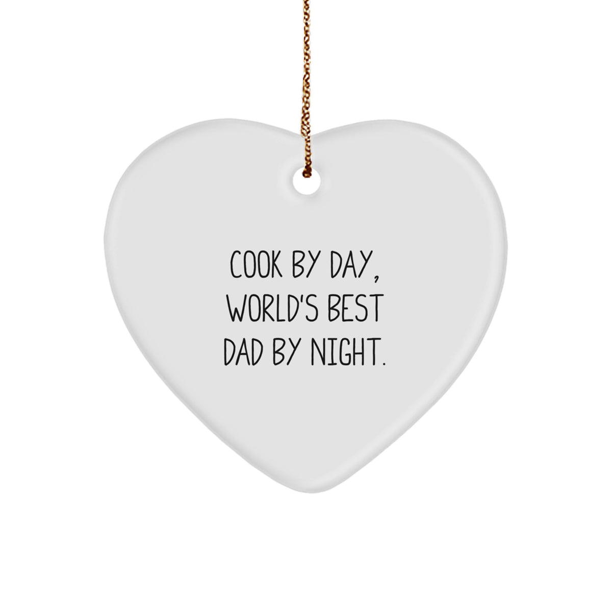 Dad Cook Keepsake Christmas Ornament for Him Gift Brightly Printed - Image 1