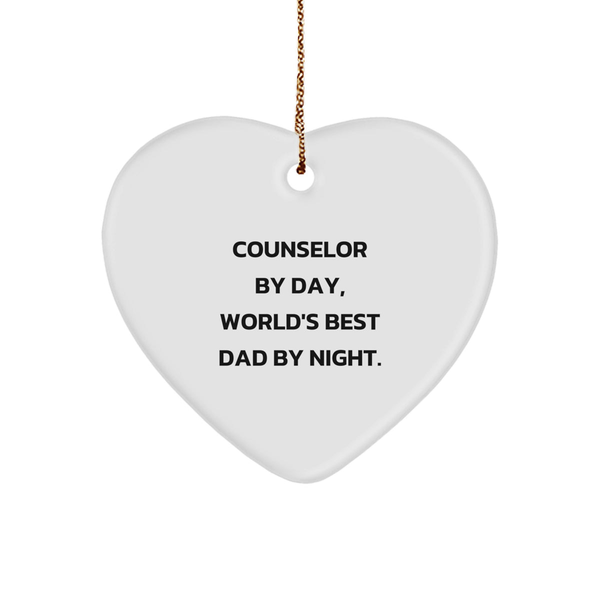 Counselor Heart Christmas Ornament Keepsake for Him Treasure Gift - Image 1