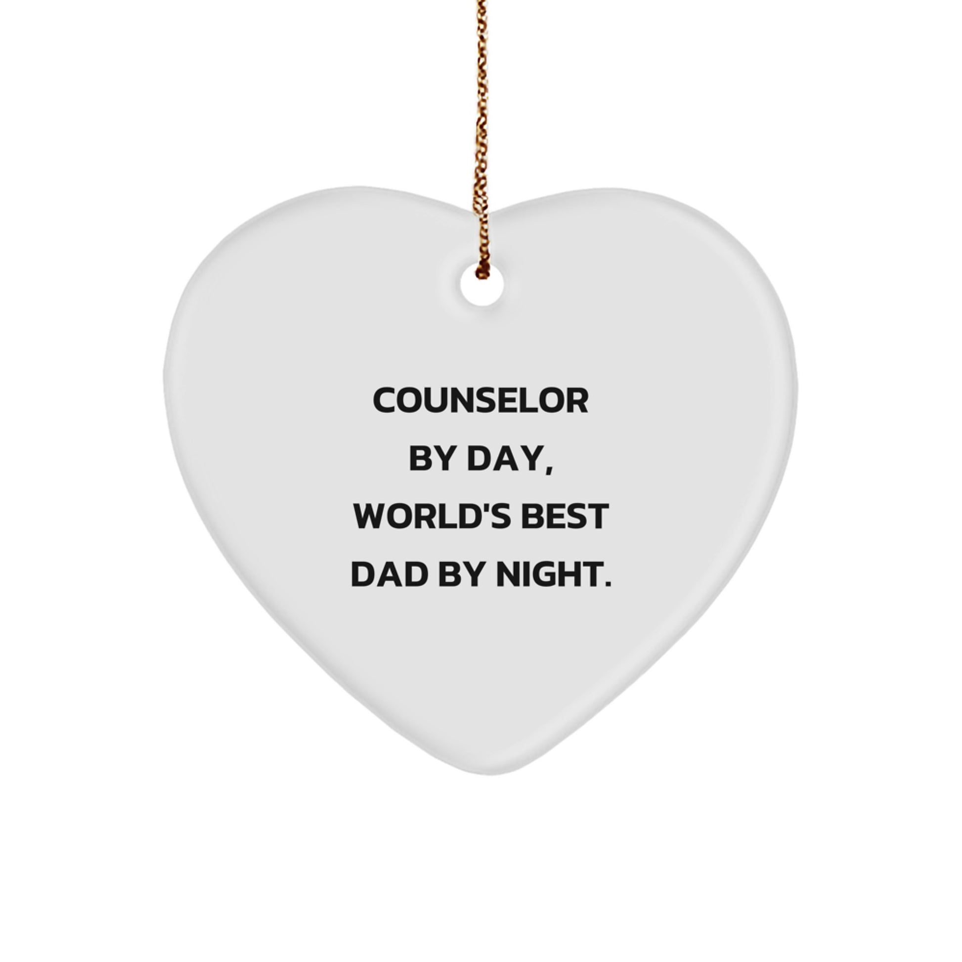 Counselor Heart Christmas Ornament Keepsake for Him Treasure Gift - Image 1