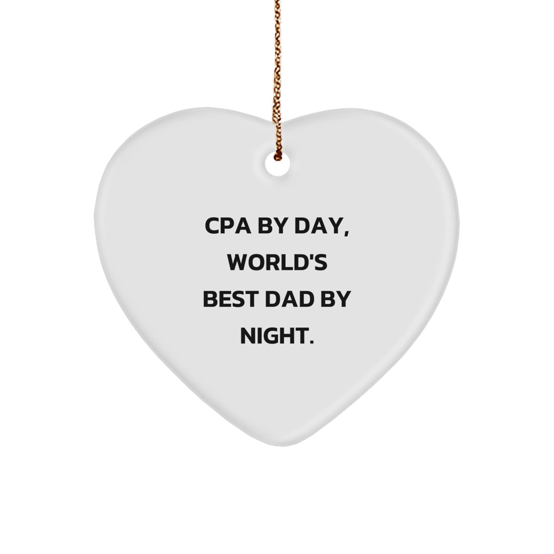 Novelty Cpa White Heart Christmas Ornament Gift for Friends Vibrant - Image 1