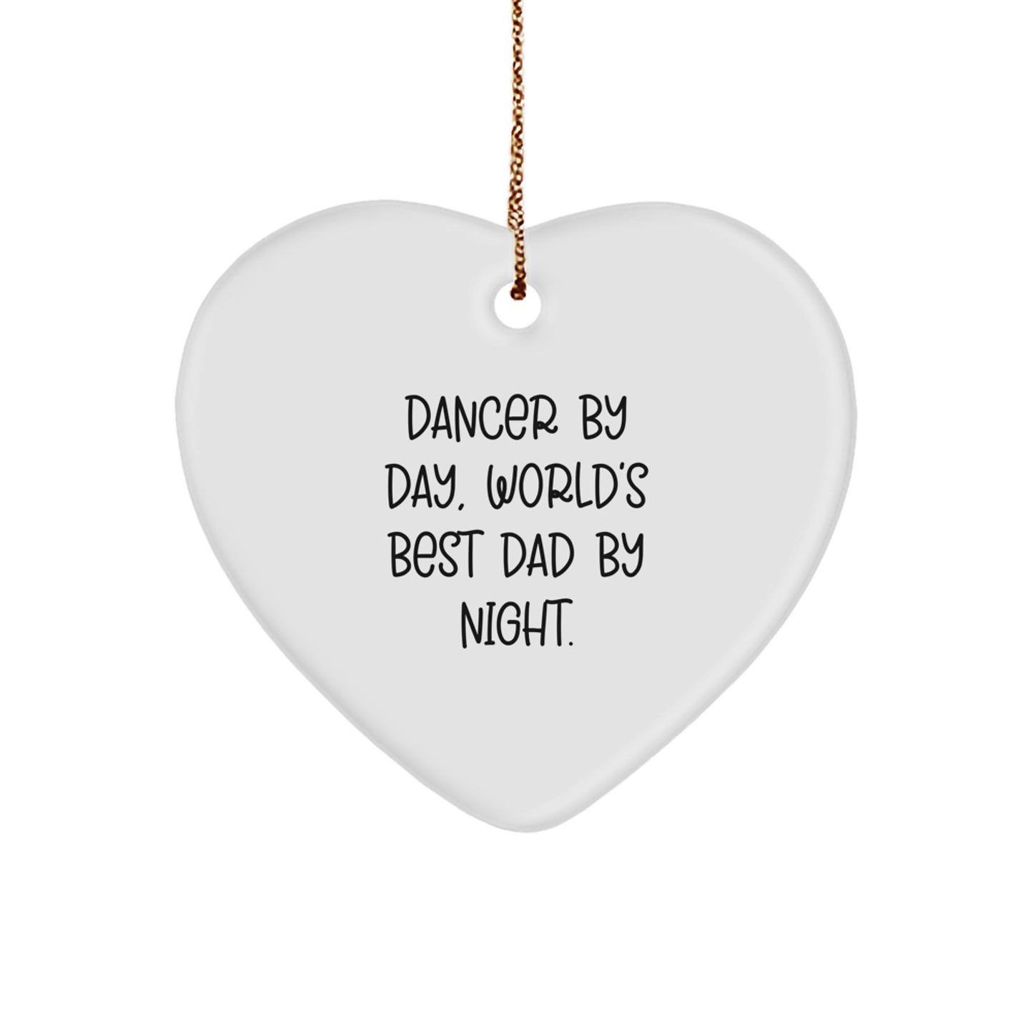 Favorite Dancer Dad Heart Bright Christmas Ornament Keepsake Gift - Image 1