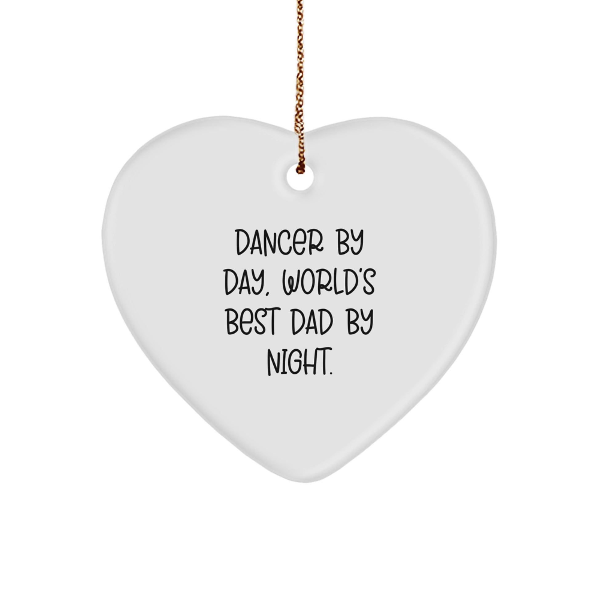 Favorite Dancer Dad Heart Bright Christmas Ornament Keepsake Gift - Image 1