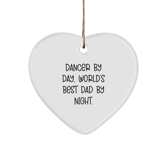 Favorite Dancer Dad Heart Bright Christmas Ornament Keepsake Gift - Image 1