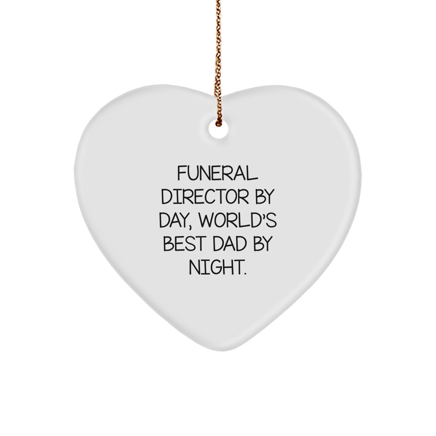 Favorite Funeral Director Heart Christmas Ornament for Kids Gift - Image 1