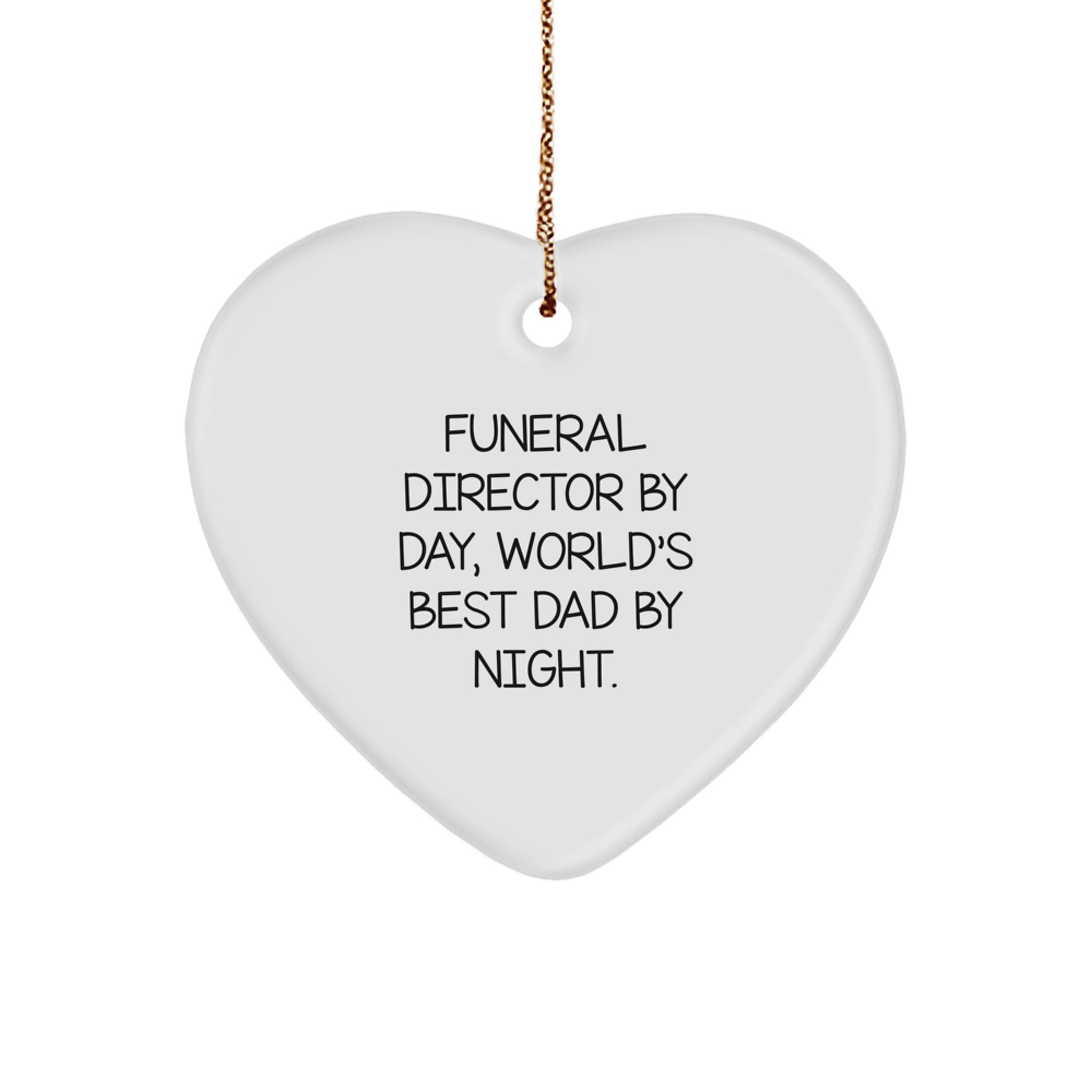 Favorite Funeral Director Heart Christmas Ornament for Kids Gift - Image 1