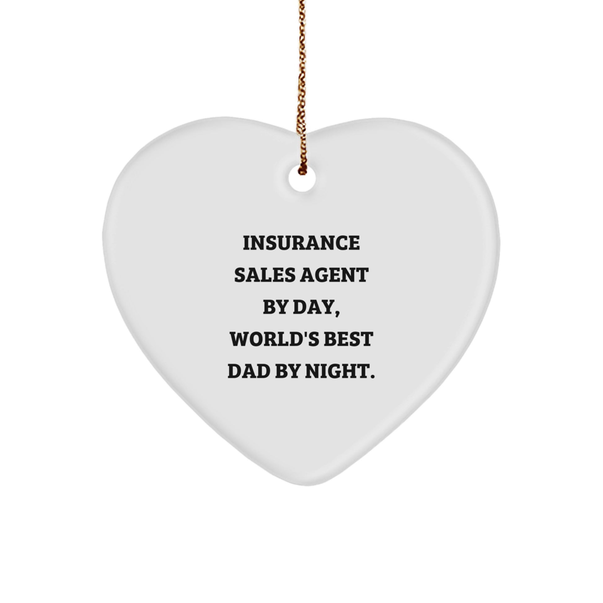 Favorite Insurance Sales Agent Heart Ornament for Kids Christmas Gift - Image 1