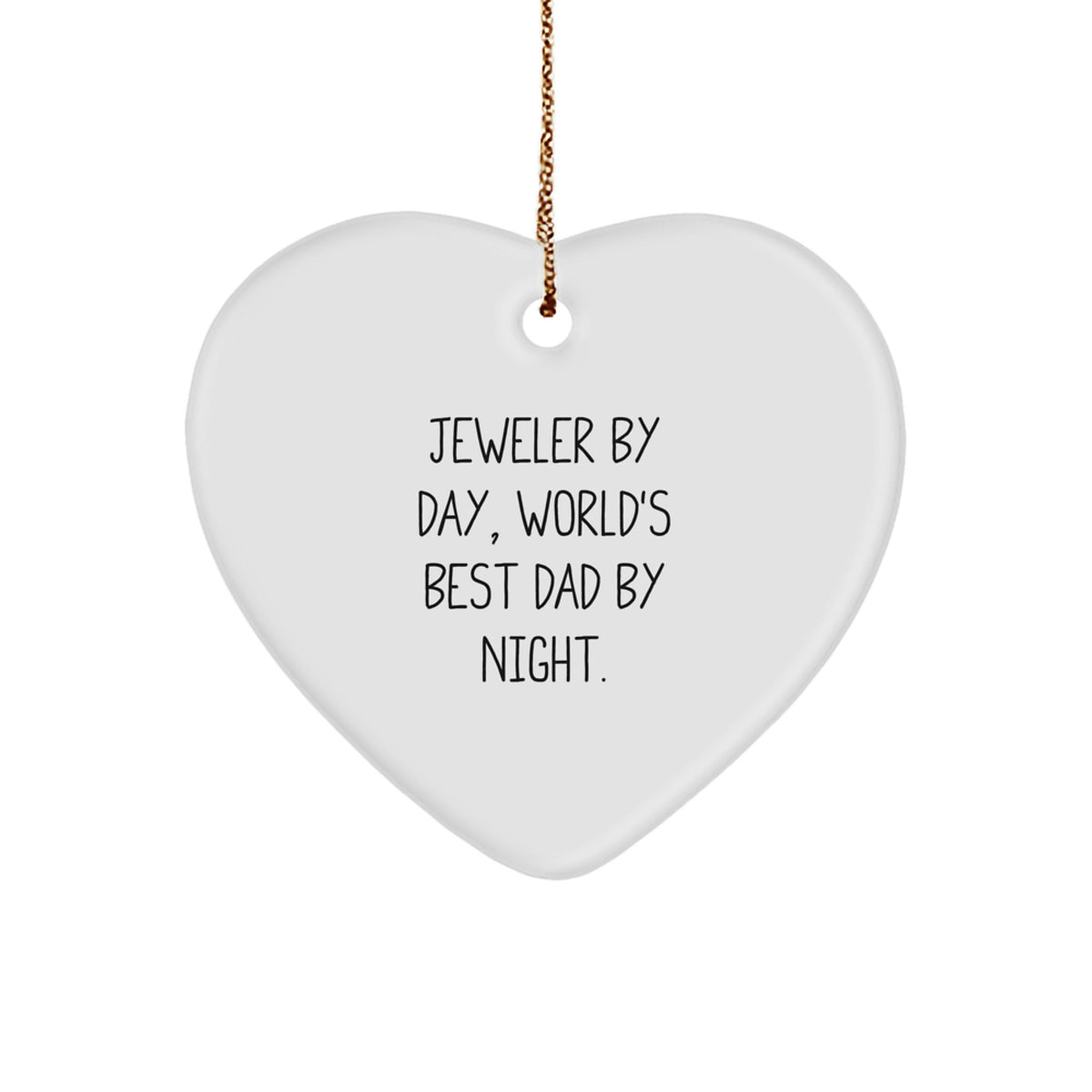 Jeweler Heart Ornament Durable Keepsake for Him Christmas Gift - Image 1