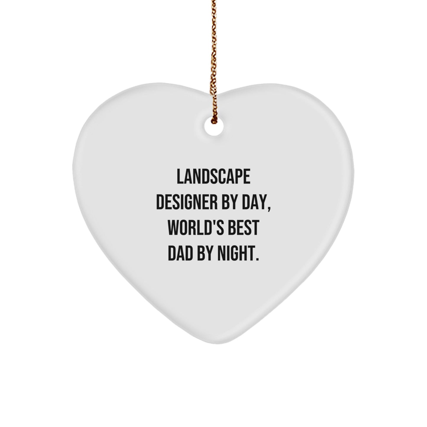 Christmas Ornament Gift for Teens – Landscape Designer by Day, Best Dad - Image 1