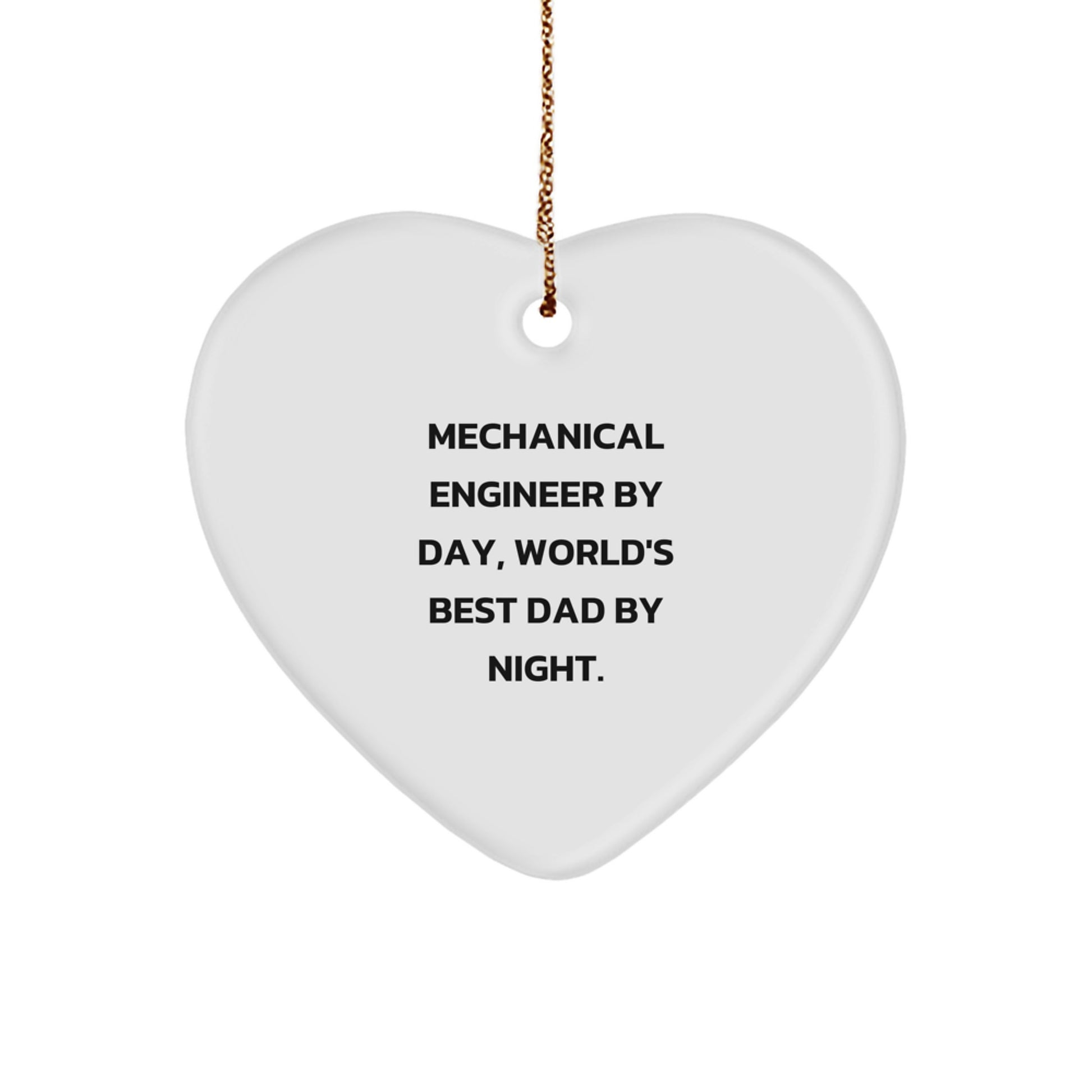 Bold Mechanical Engineer Christmas Ornament Memento for Roommates Gift - Image 1