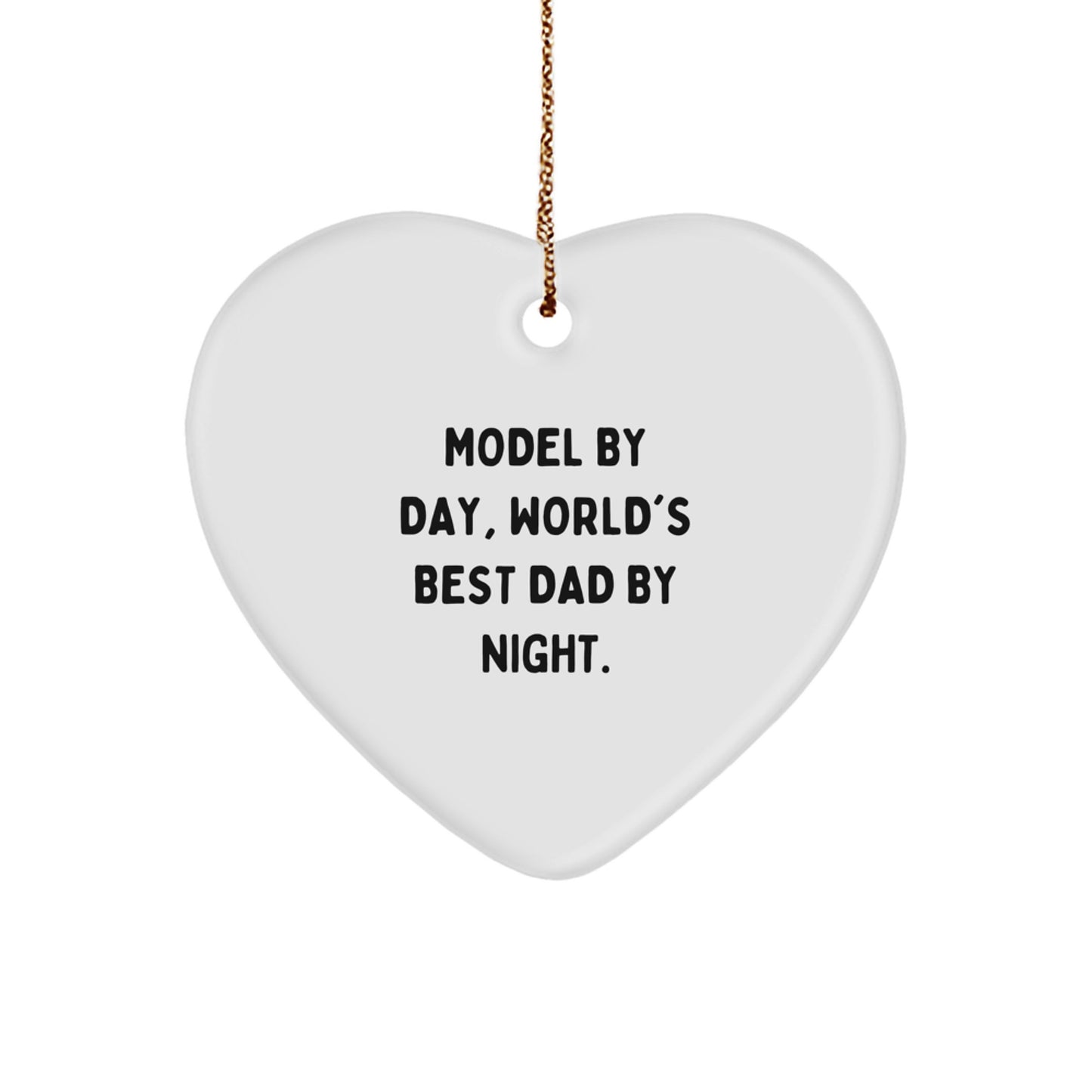 Funny Model Heart Ornament Gifts from Dad to Model Men for Christmas Unique Gifts - Image 1