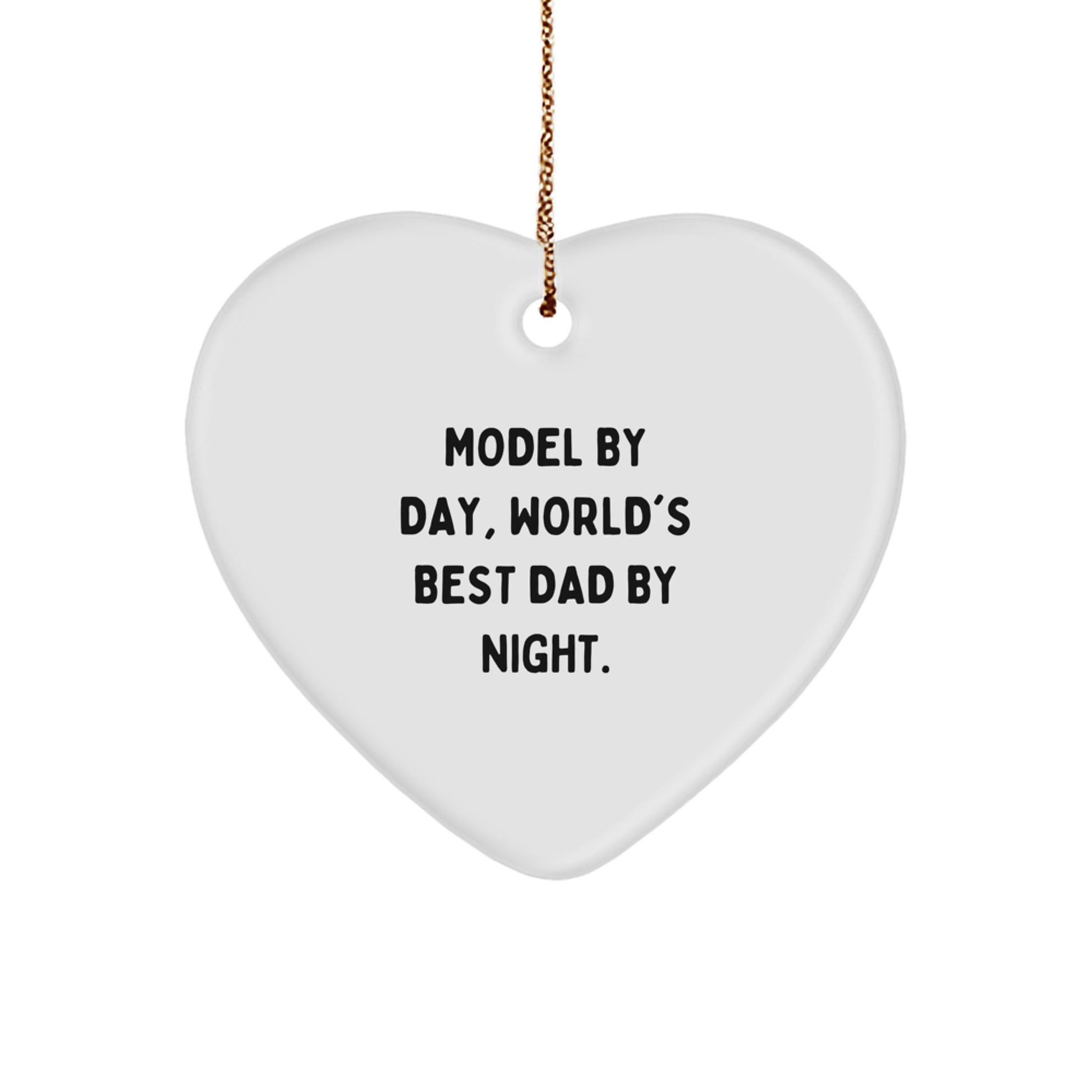Funny Model Heart Ornament Gifts from Dad to Model Men for Christmas Unique Gifts - Image 1
