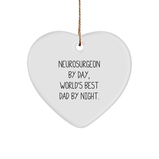 Neurosurgeon By Day, Best Dad By Night Christmas Ornament for Kids Gift - Image 1