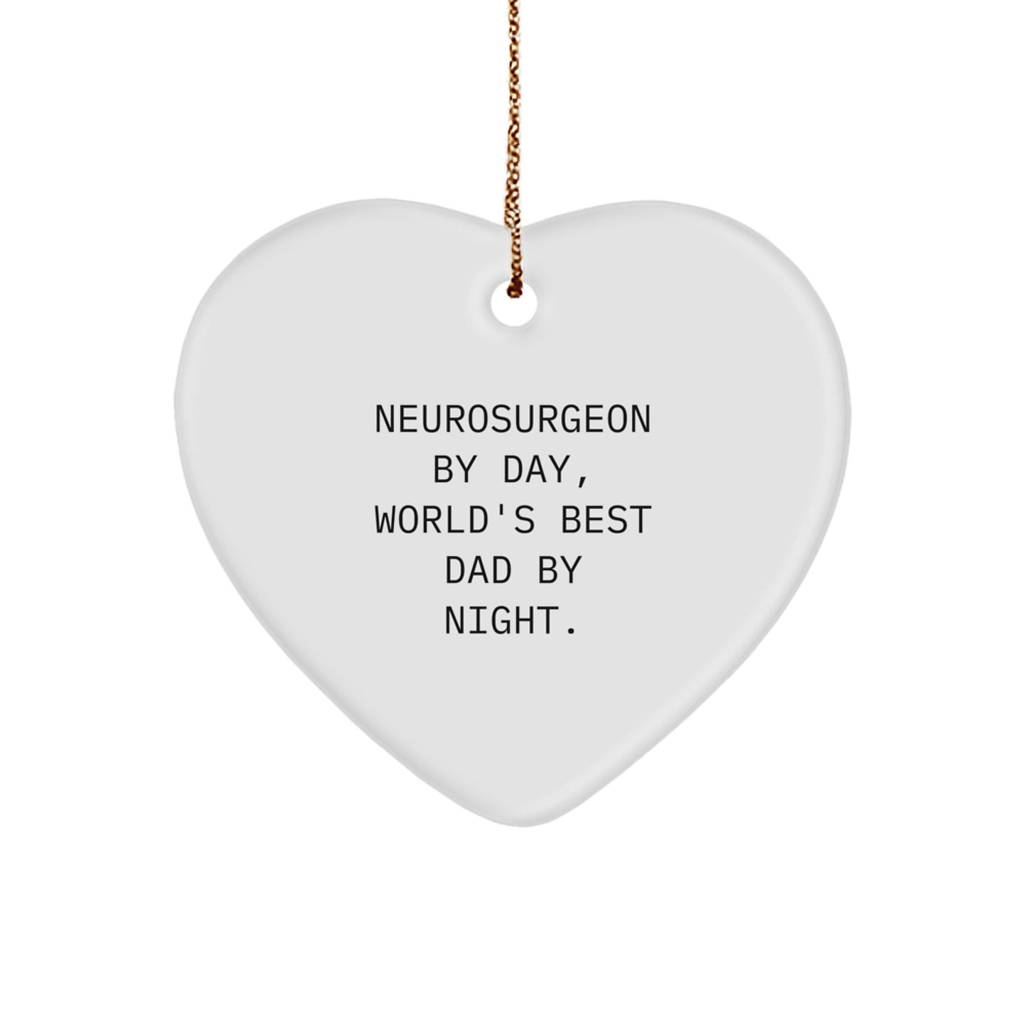 Christmas Gift for Her Neurosurgeon Heart Ornament Present Surprise Tree - Image 1