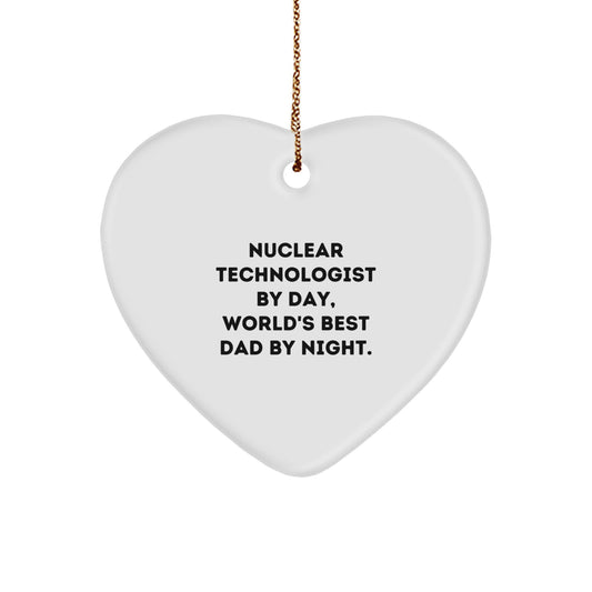 Christmas Gift for Her Nuclear Technologist Heart Ornament Present - Image 1