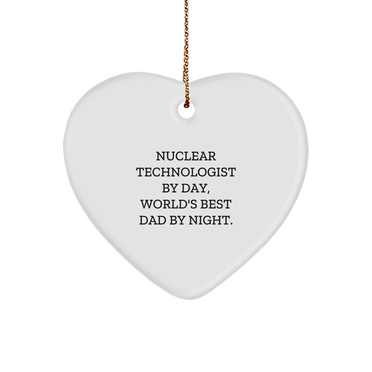 Nuclear Technologist Heart Ornament for Him Keepsake Christmas Gift - Image 1