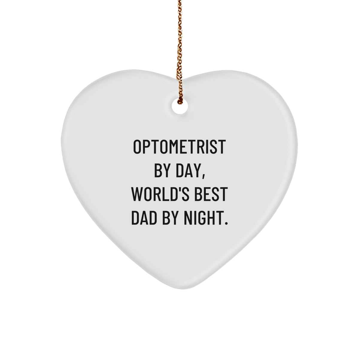 Optometrist Heart Christmas Ornament Gift for a Colleague - Image 1