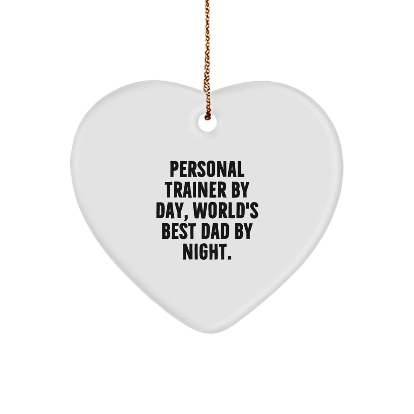 Christmas Gift Surprise Personal Trainer Heart Ornament for Teens - Image 1