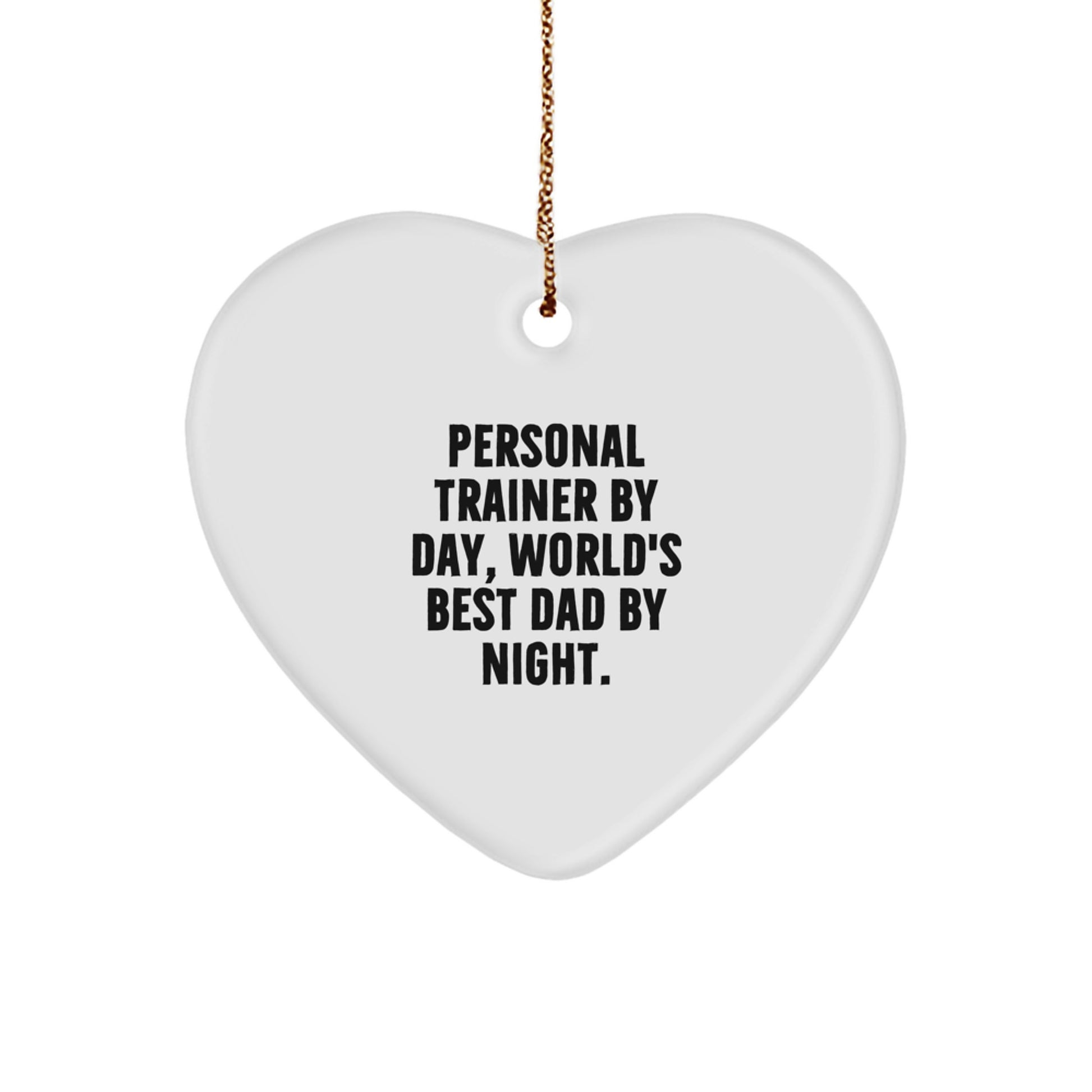 Christmas Gift Surprise Personal Trainer Heart Ornament for Teens - Image 1