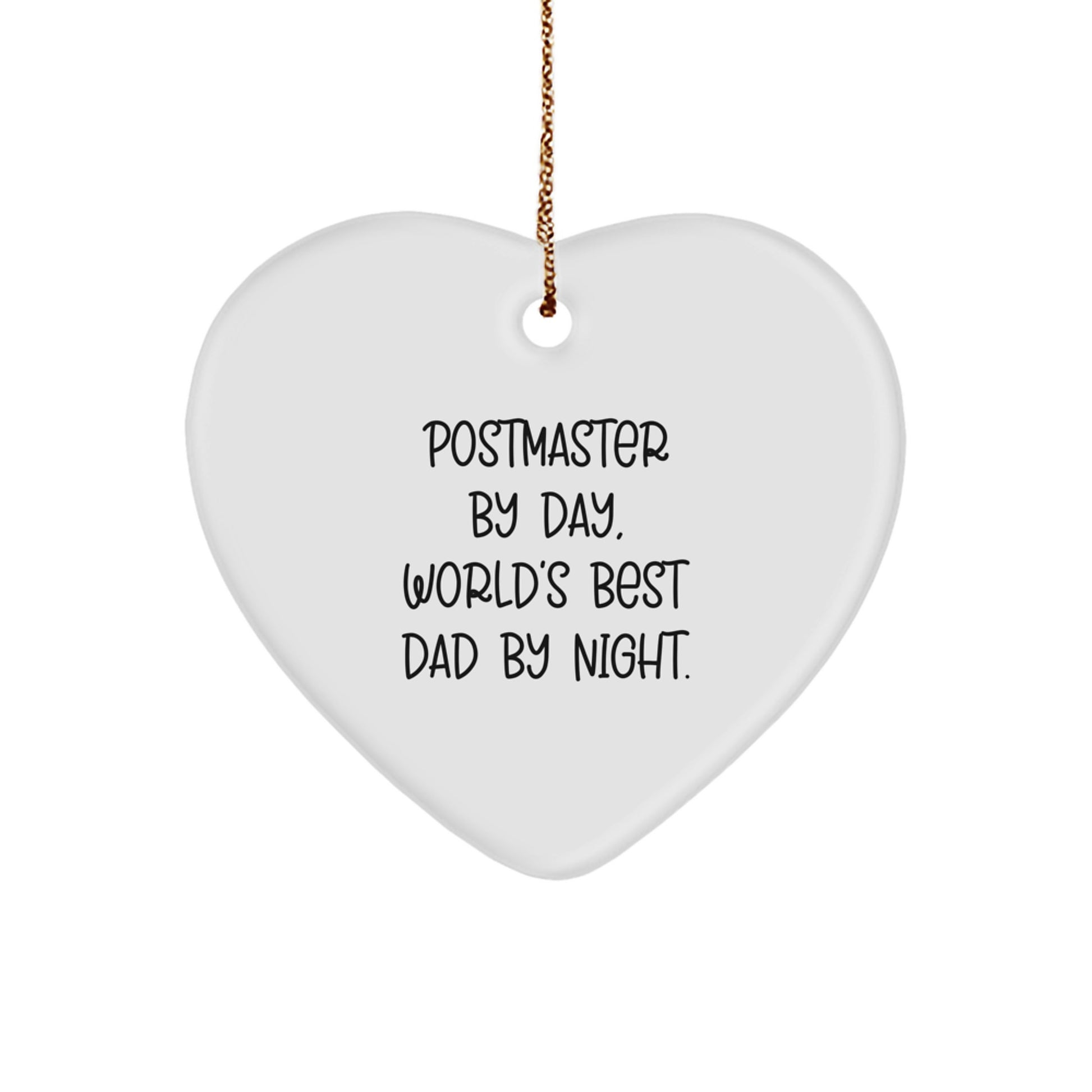 Postmaster Heart Christmas Ornament Idea for Coworkers present Gift - Image 1