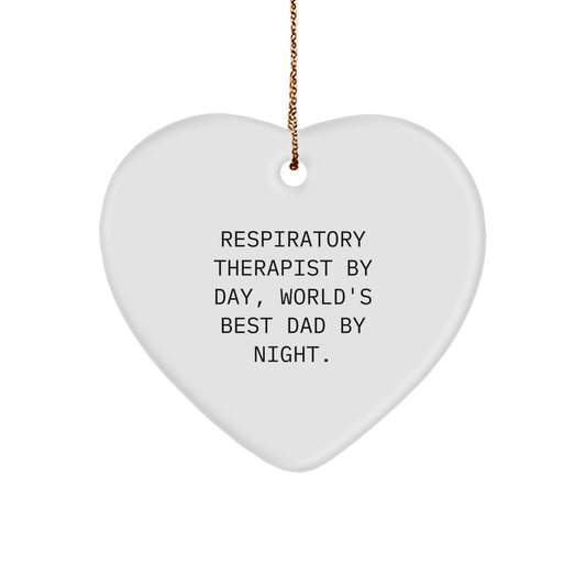Respiratory Therapist Gifts, Funny Quote, Heart Ornament, Gifts from Family for Christmas, Inspirational Medical Professionals - Image 1