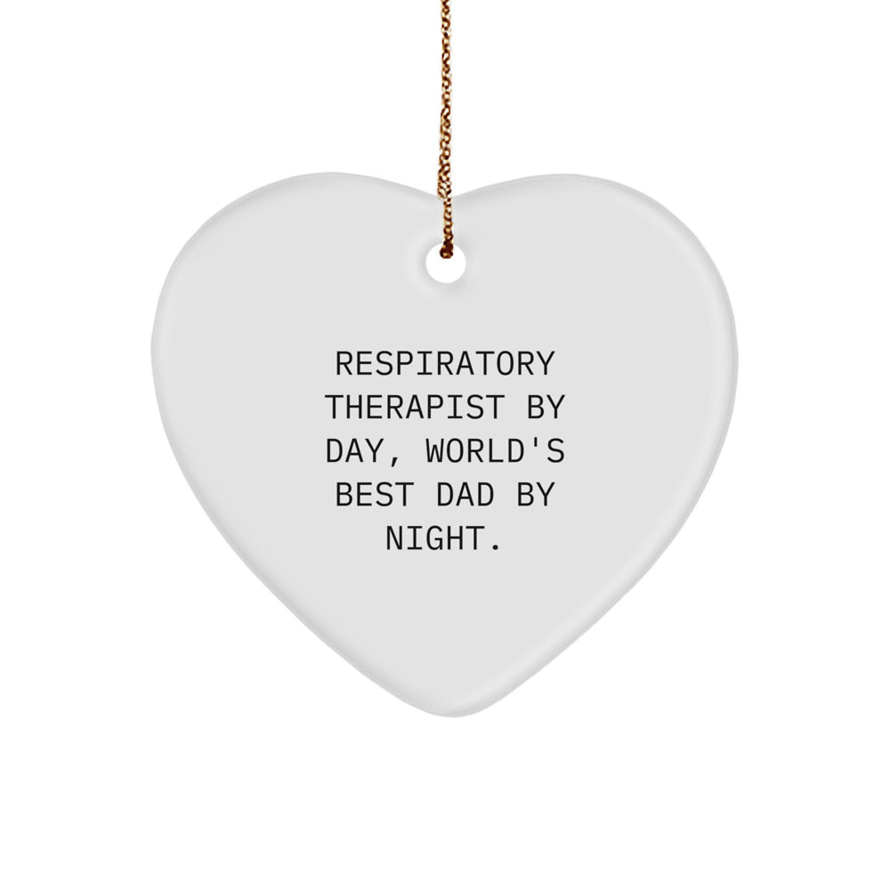 Respiratory Therapist Gifts, Funny Quote, Heart Ornament, Gifts from Family for Christmas, Inspirational Medical Professionals - Image 1