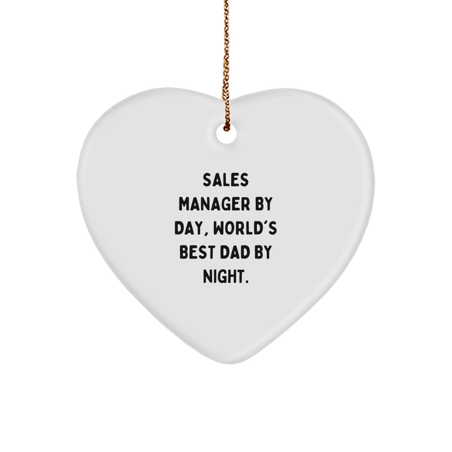 Sales Manager Heart Ornament for Family Treasure Christmas Gift - Image 1