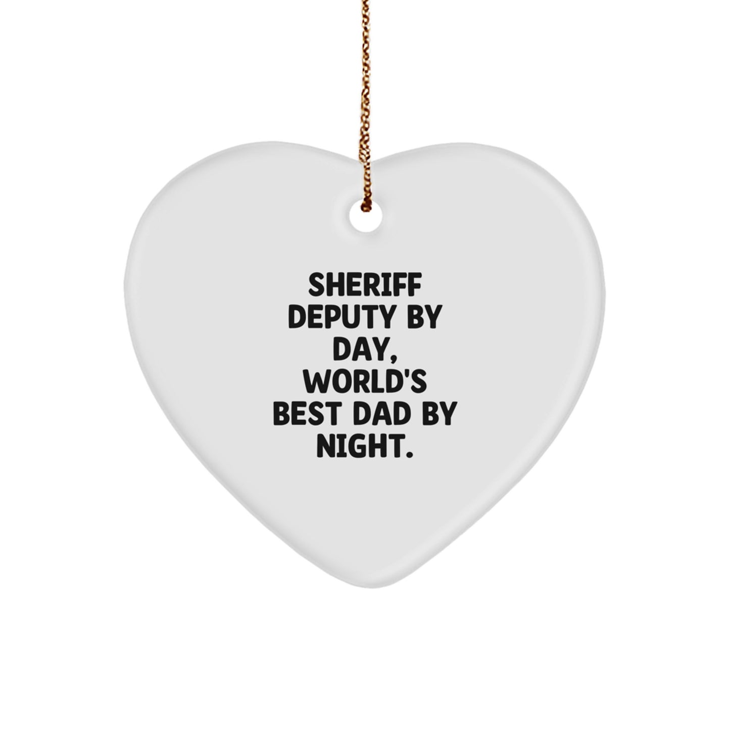 Cheeky Sheriff Deputy Christmas Ornament Gift for Friends - Image 1