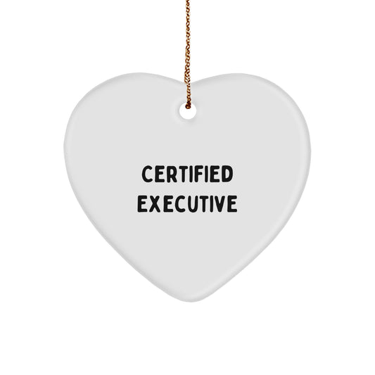 Funny Executive Gifts from Friends Unique Heart Ornament for Christmas Unique Gifts for Executive Men - Image 1