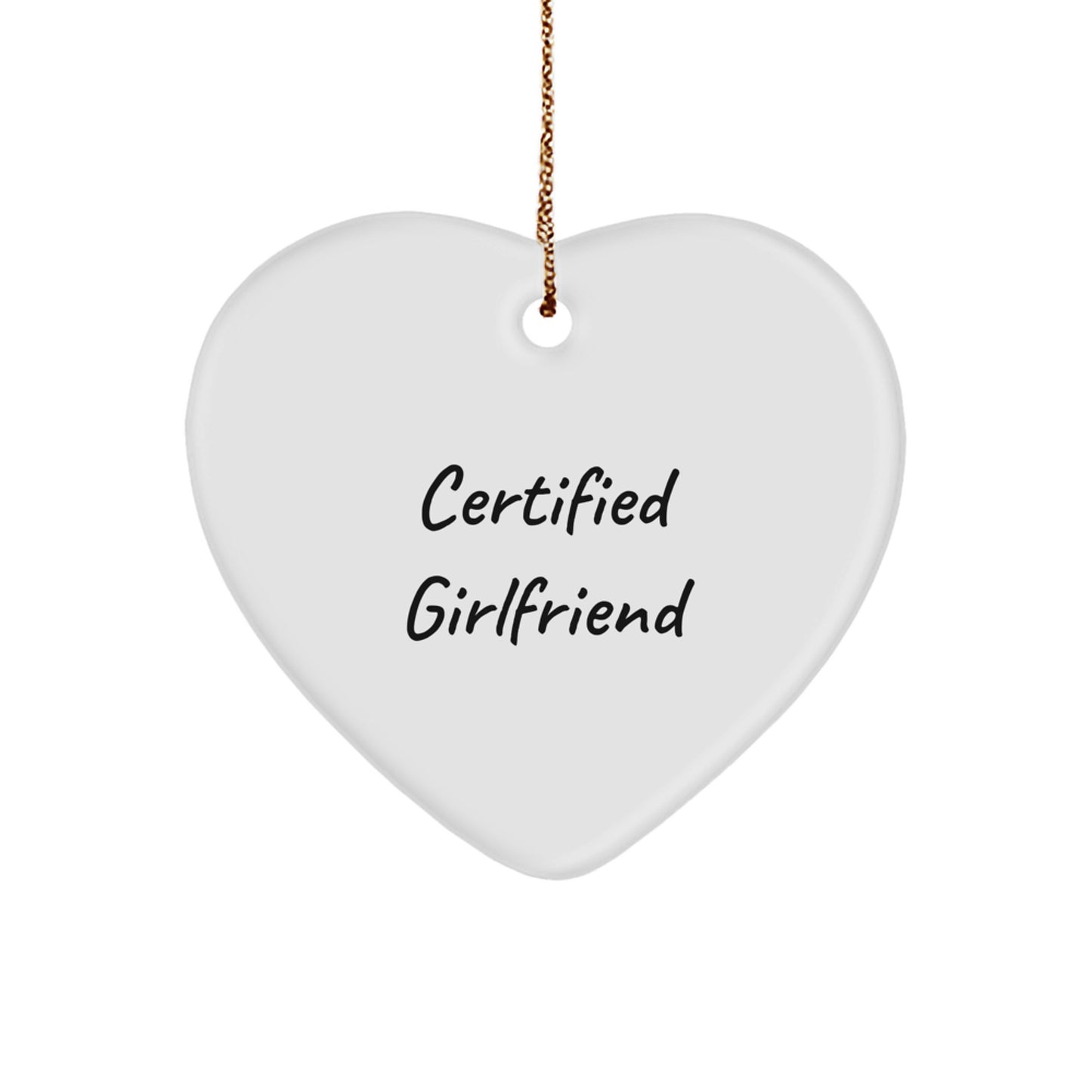 Funny Quotes for Sweetheart, Heart Ornament, Gifts from Men, Gifts for Sweetheart, Christmas Unique Gifts - Image 1