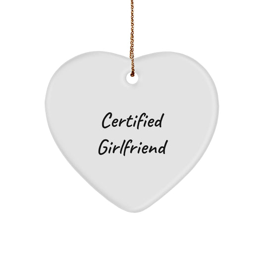 Funny Quotes for Sweetheart, Heart Ornament, Gifts from Men, Gifts for Sweetheart, Christmas Unique Gifts - Image 1