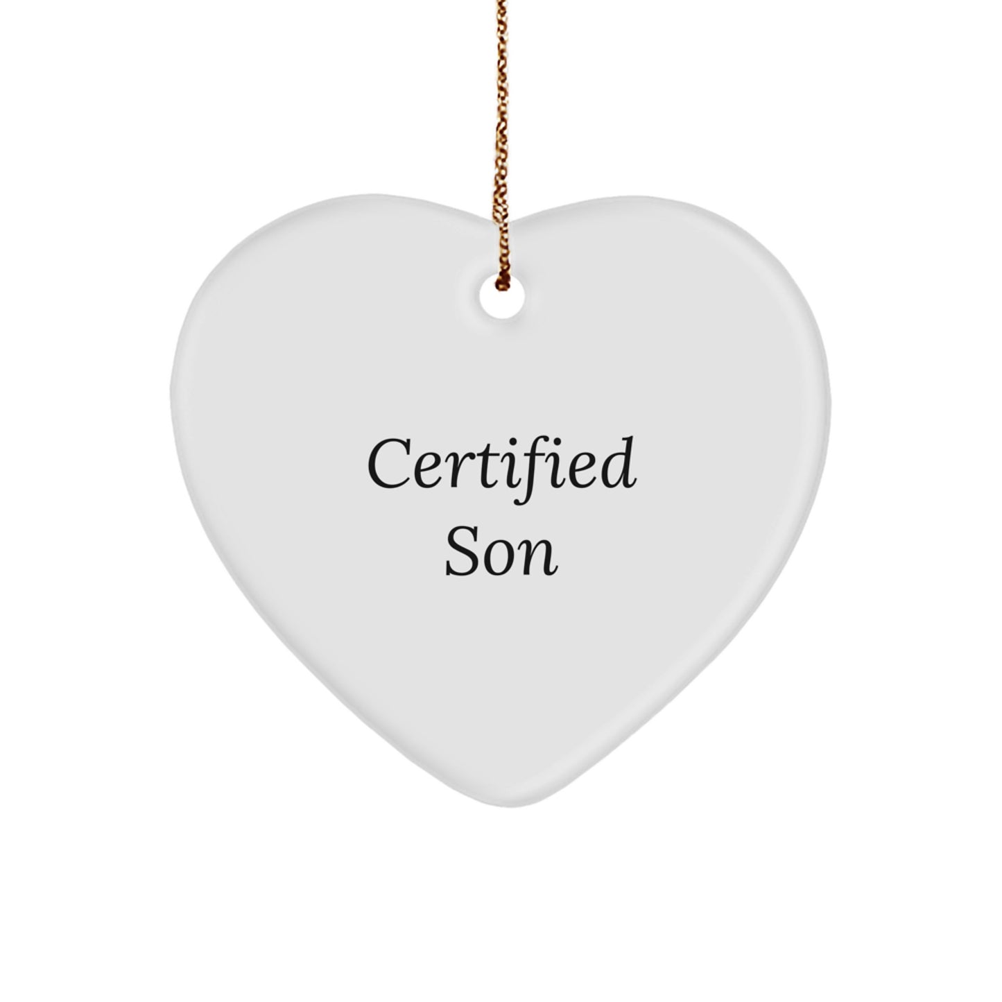 Gifts for Son from Dad - Funny Heart Ornament for Him - Christmas Unique Gifts - Image 1