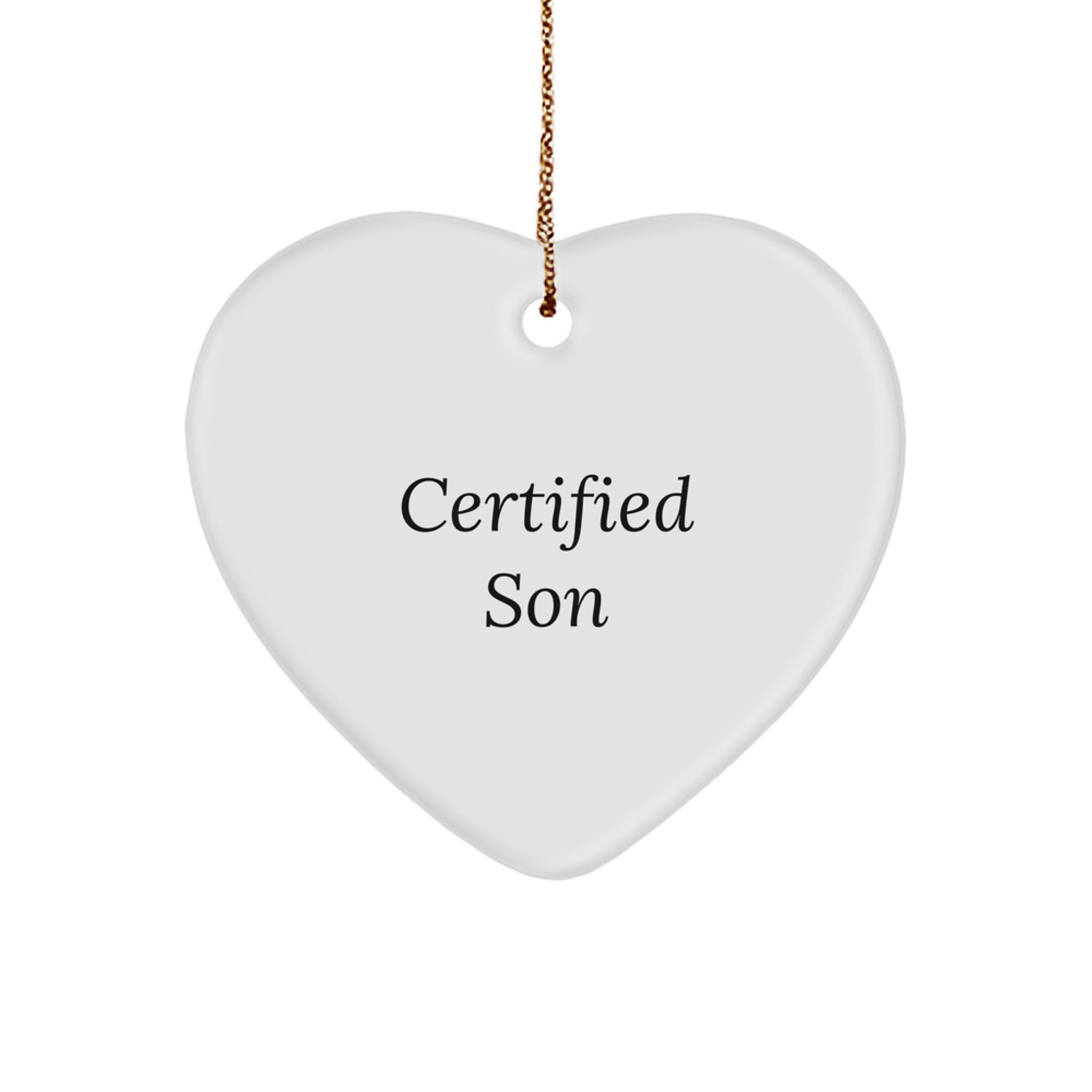 Gifts for Son from Dad - Funny Heart Ornament for Him - Christmas Unique Gifts - Image 1