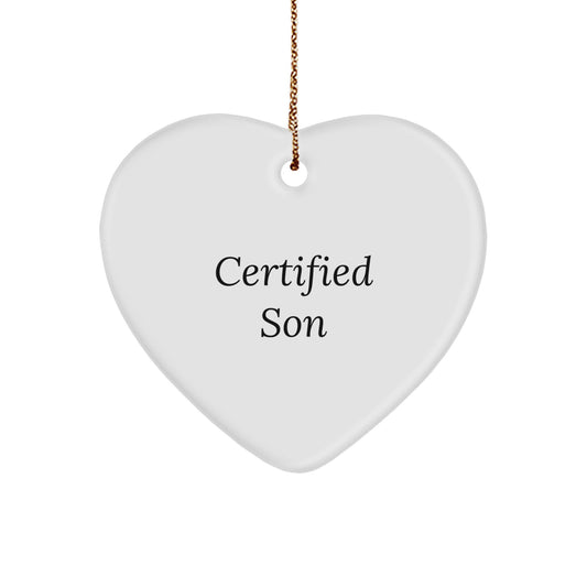 Gifts for Son from Dad - Funny Heart Ornament for Him - Christmas Unique Gifts - Image 1