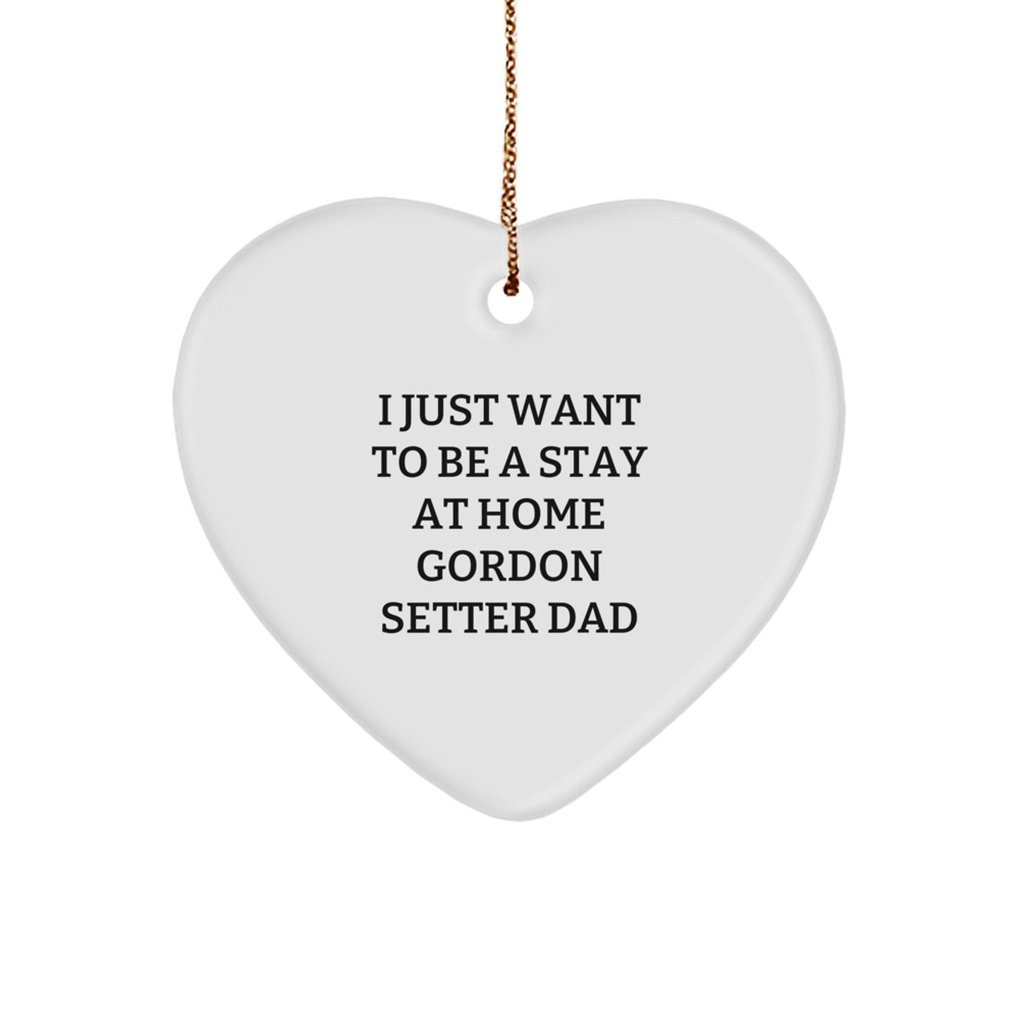 Funny Gordon Setter Dog Heart Ornament Gift from Dad to Mom for Christmas Unique - Image 1
