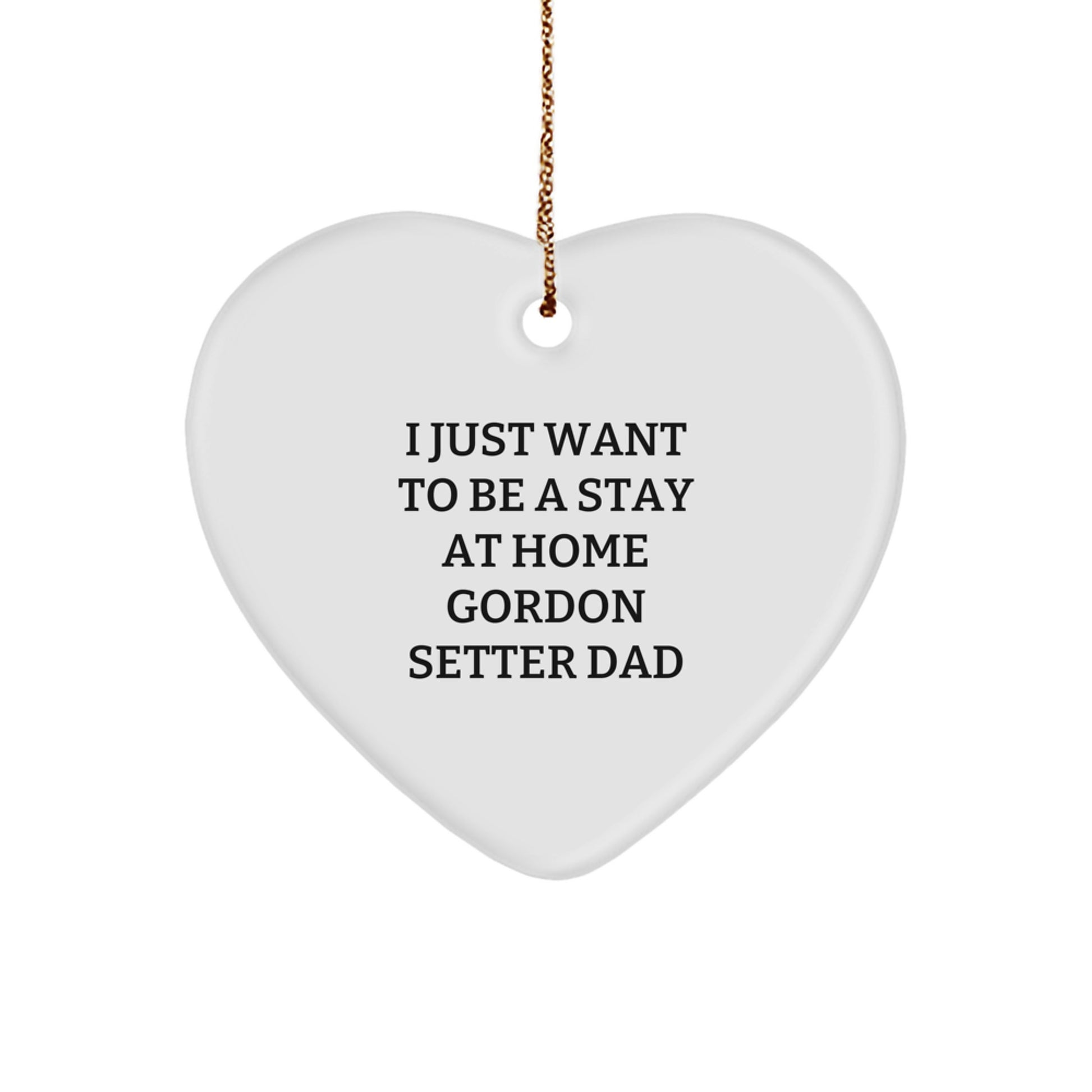 Funny Gordon Setter Dog Heart Ornament Gift from Dad to Mom for Christmas Unique - Image 1
