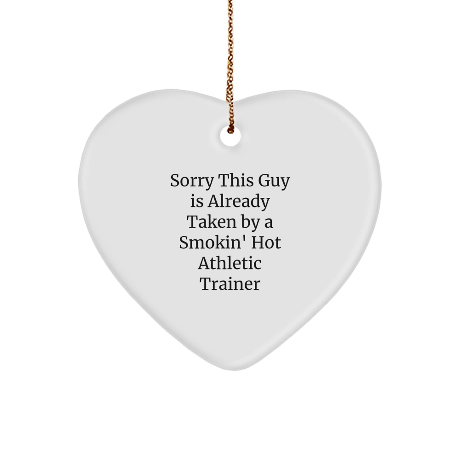 Funny Athletic Trainer Gifts for Men Unique Heart Ornament Gifts from Friends, Coworkers, Family for Christmas - Image 1