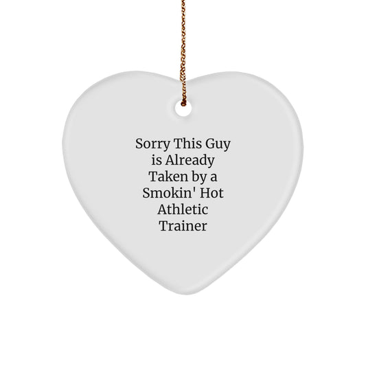 Funny Athletic Trainer Gifts for Men Unique Heart Ornament Gifts from Friends, Coworkers, Family for Christmas - Image 1