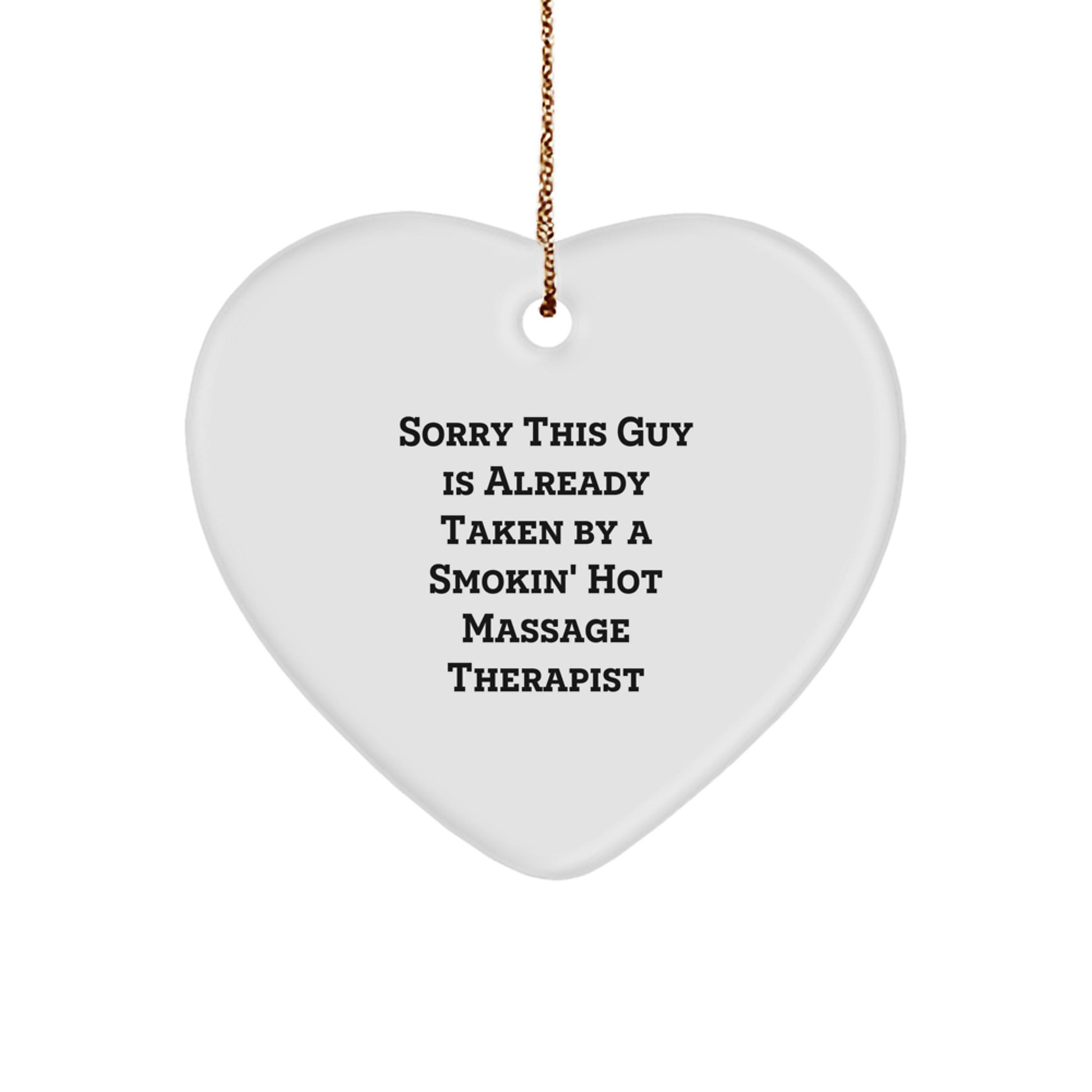 Funny Heart Ornament Gifts for Massage Therapist Men Christmas Unique Gifts from Friends - Image 1